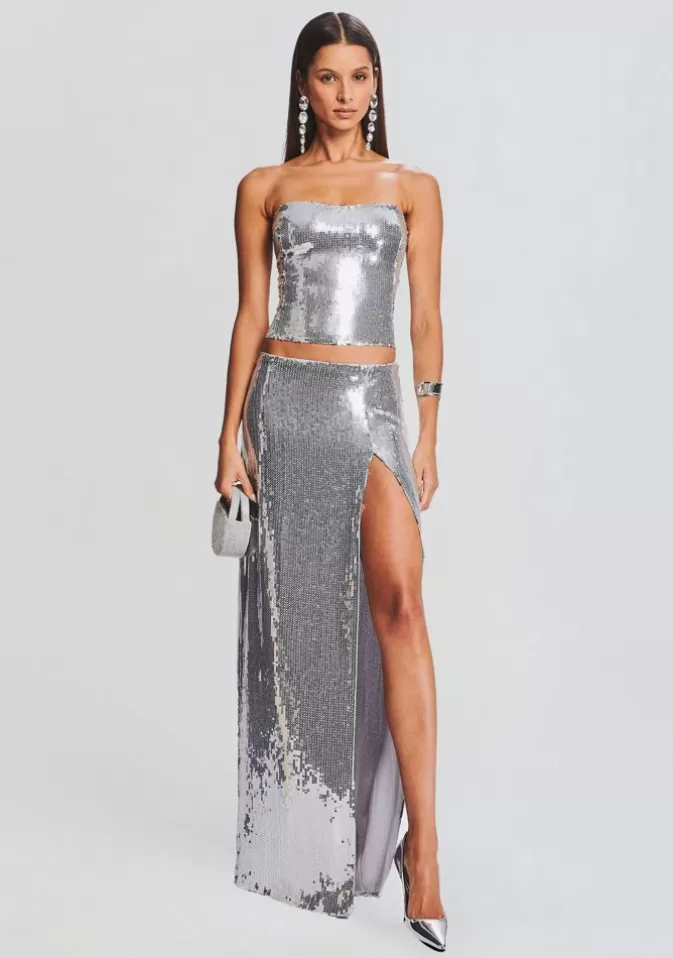 Women Retrofête Bottoms | Savannah Sequin Maxi Skirt