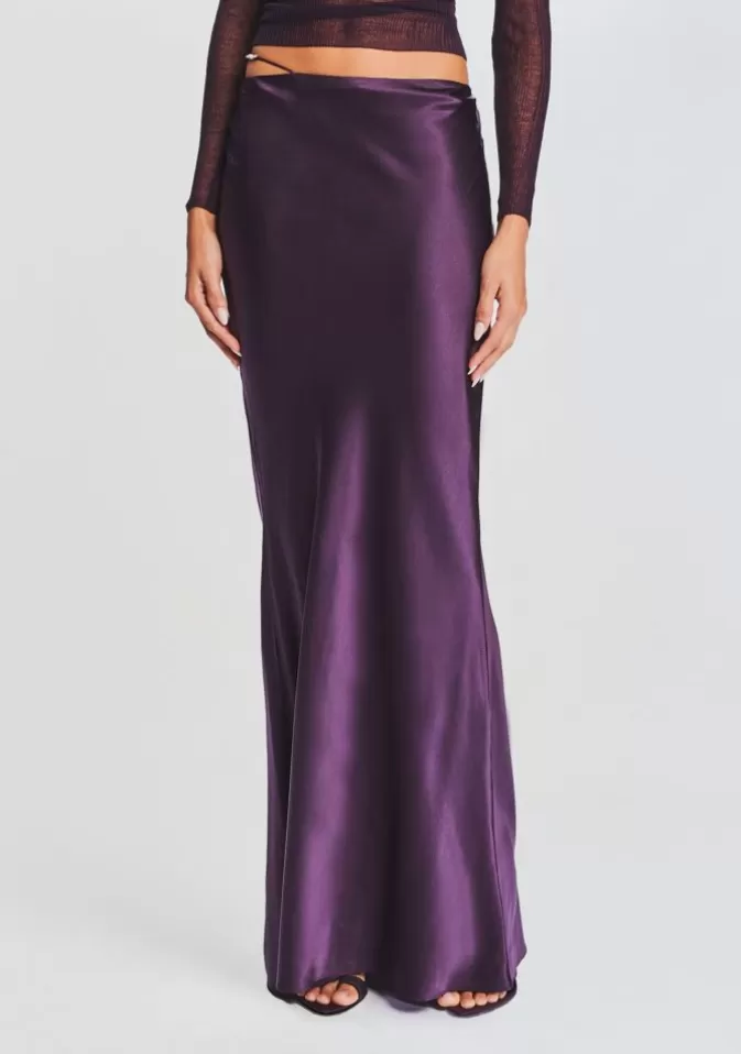 Women Retrofête Bottoms | Silvana Silk Maxi Skirt