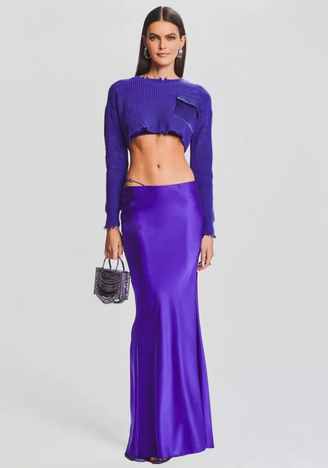 Women Retrofête Bottoms | Silvana Silk Maxi Skirt