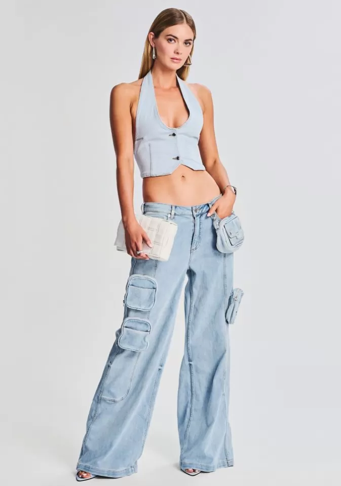 Women Retrofête Denim | Stephy Cargo Pant