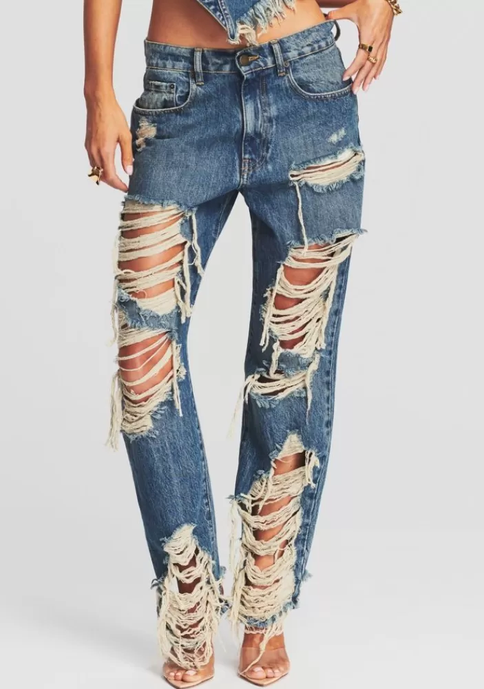 Cheap Super Distressed Maggie Jean Women Denim