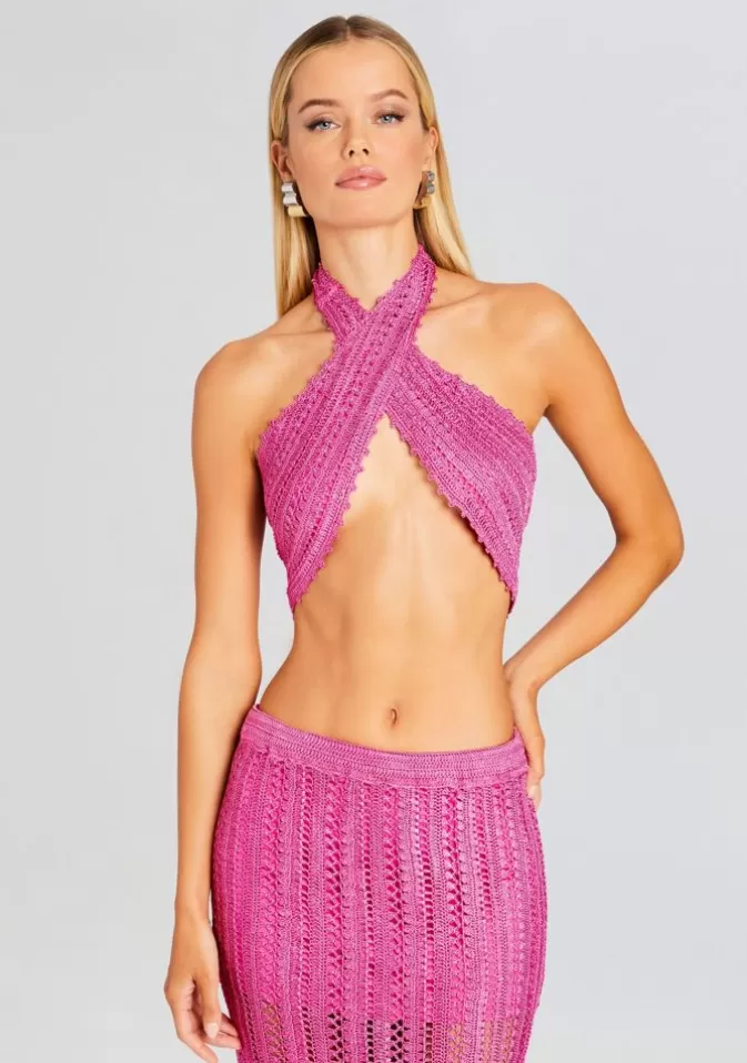 Women Retrofête Matching Sets | Susan Crochet Wrap Top