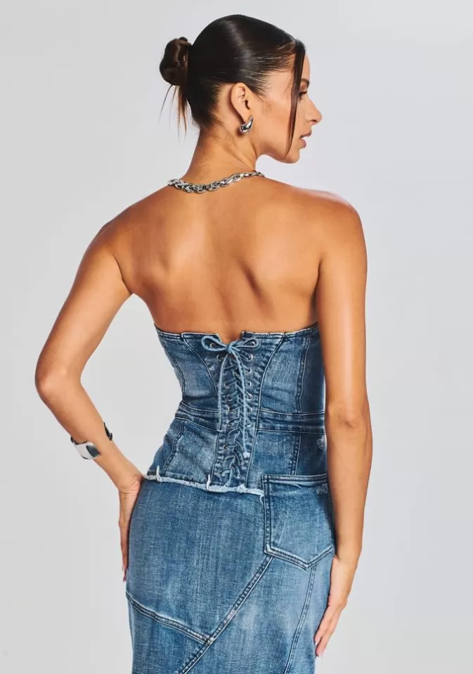 Women Retrofête Denim | Tamara Denim Dress