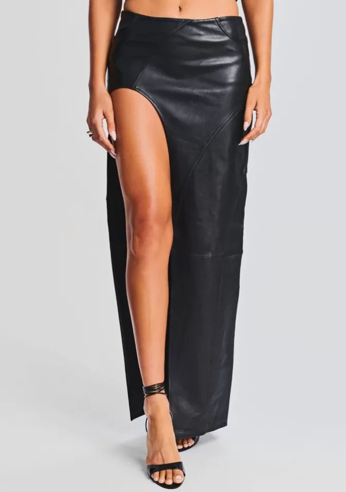 Women Retrofête Bottoms | Tash Leather Skirt