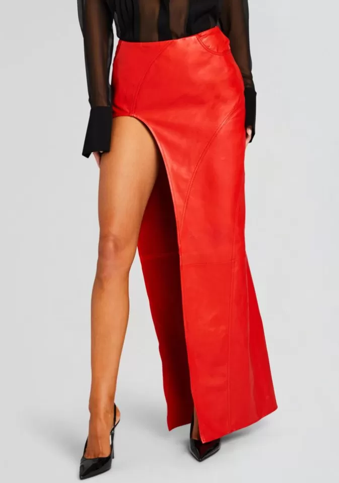 Women Retrofête Bottoms | Tash Leather Skirt