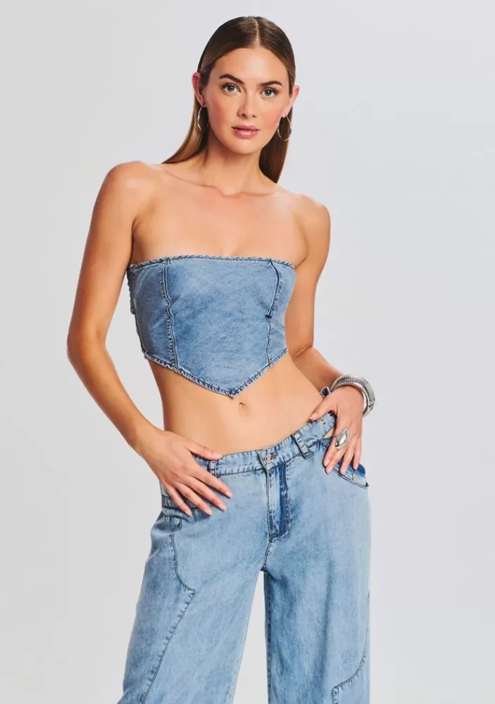 Sale Tate Denim Top Women Tops