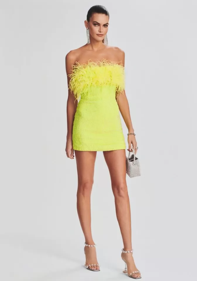 Women Retrofête Dresses | Torin Sequin Feather Dress