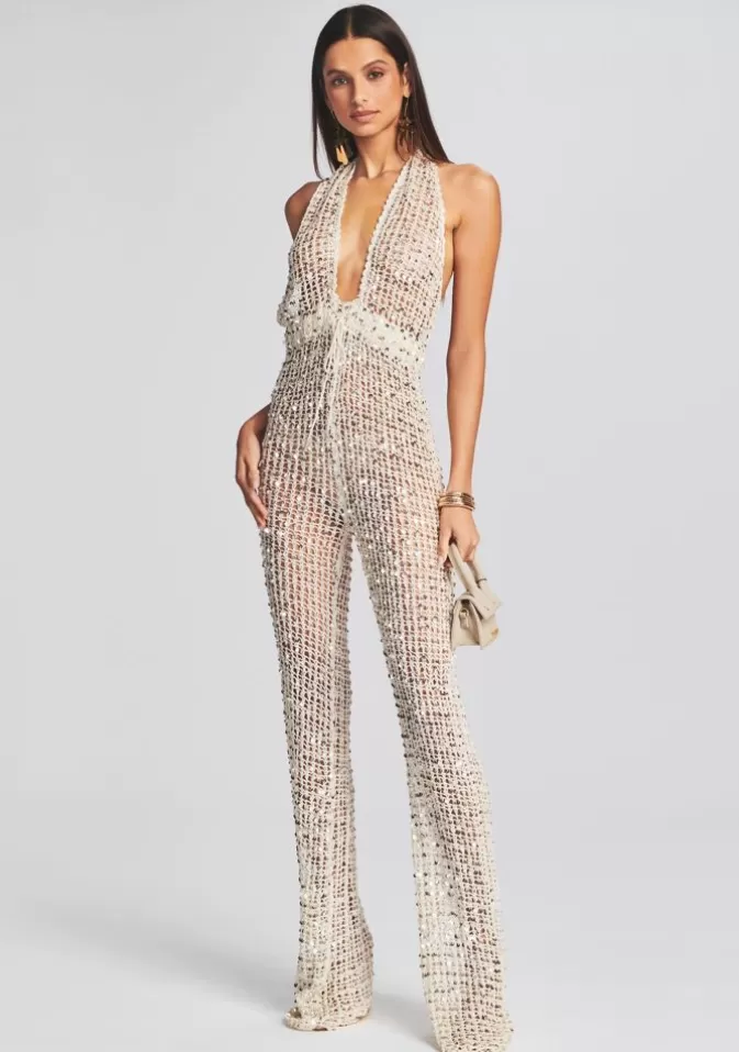 Women Retrofête Swim | Tosca Sequin Crochet Jumpsuit