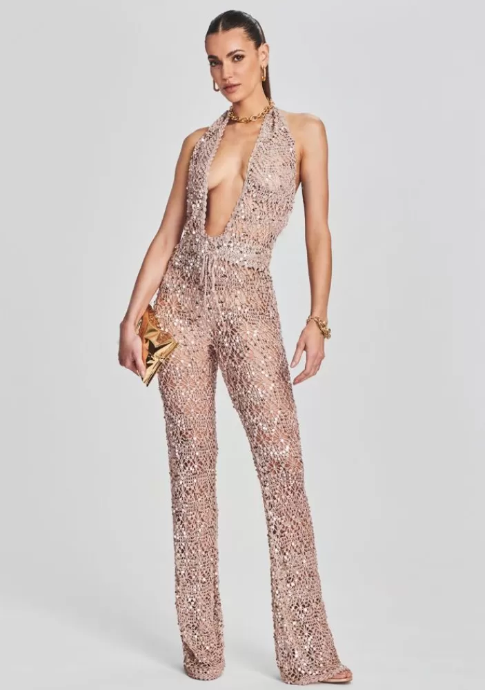 Sale Tosca Sequin Crochet Jumpsuit Women Swim