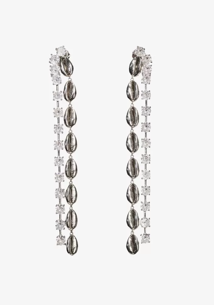 Flash Sale Tyde Crystal Shell Drop Earrings Women Accessories