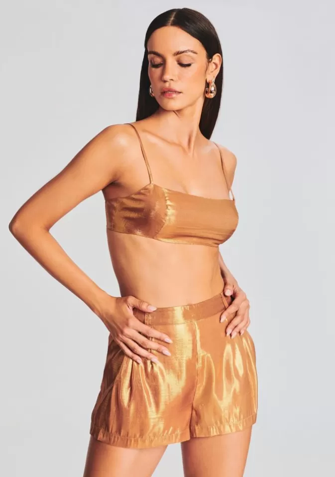 Women Retrofête Tops | Vedra Silk Chiffon Bra