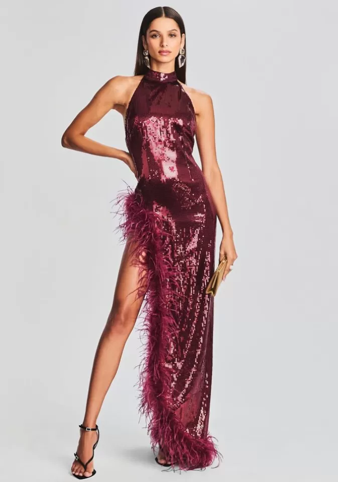 Women Retrofête Dresses | Vixen Sequin Feather Dress