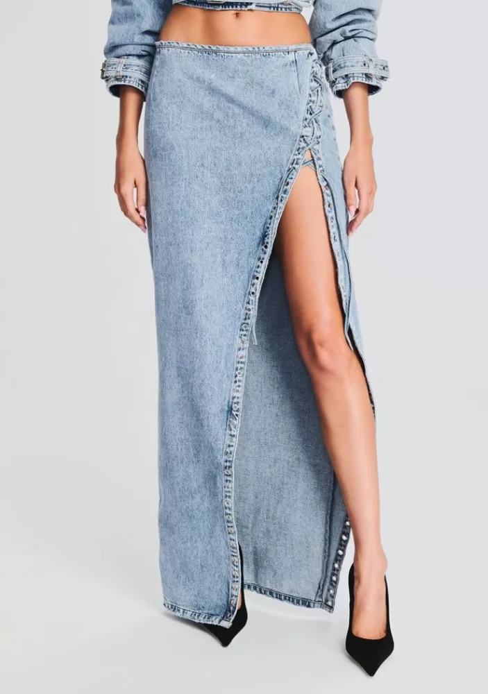 Outlet Zahlia Denim Skirt Women Denim