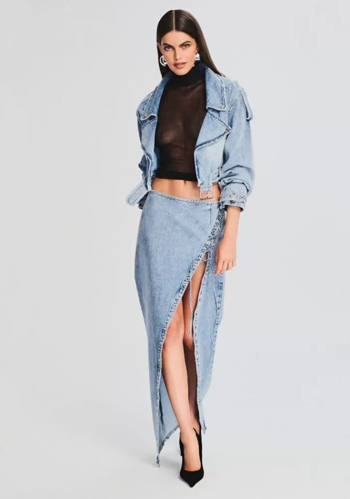 Outlet Zahlia Denim Skirt Women Denim