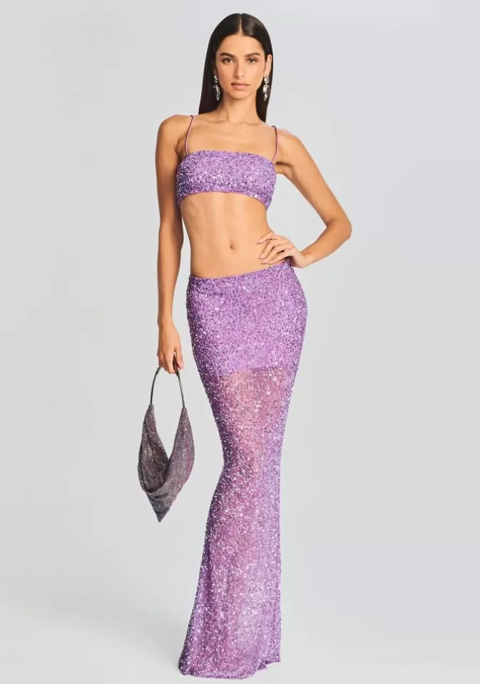 Women Retrofête Bottoms | Zahra Sequin Skirt