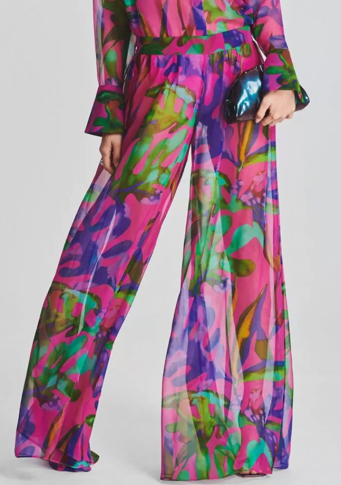 Store Zeca Silk Chiffon Pant Women Bottoms