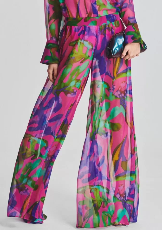 Women Retrofête Bottoms | Zeca Silk Chiffon Pant