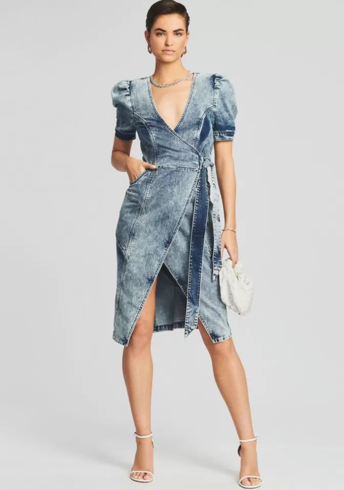 Women Retrofête Denim | Zelda Wrap Dress