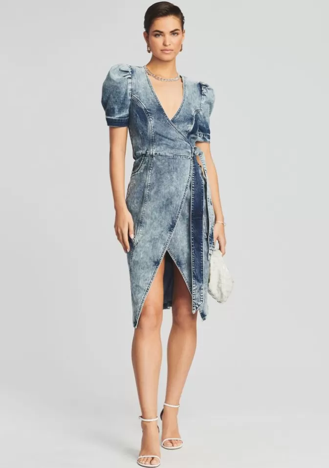 Women Retrofête Denim | Zelda Wrap Dress